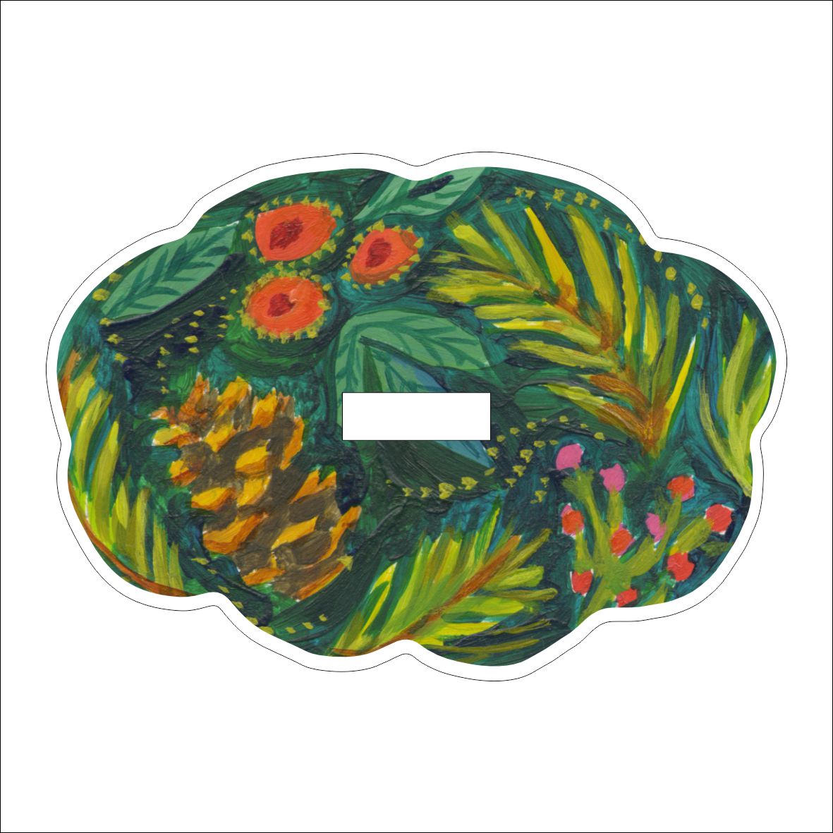 Pinecone & Holly Acrylic Large Display Stand