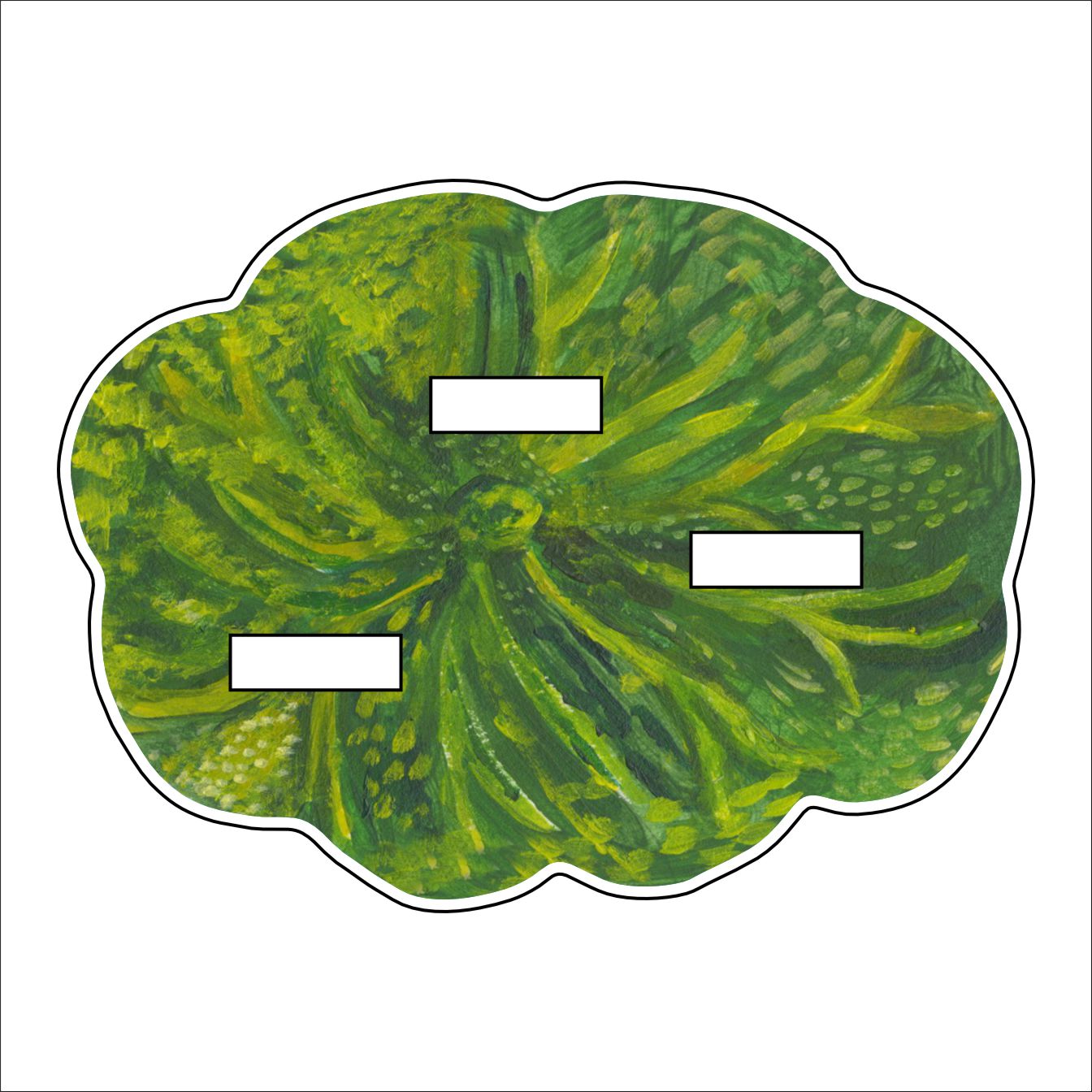 KHA-S003 Triple Stand Green Lotus | 0.50in. Acrylic