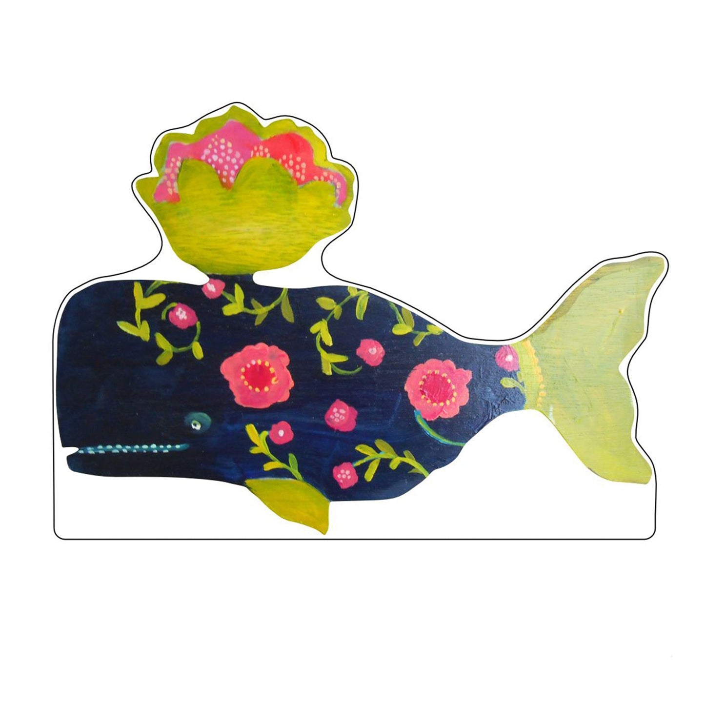 Aimee Whale Navy | 0.75in. Acrylic Large
