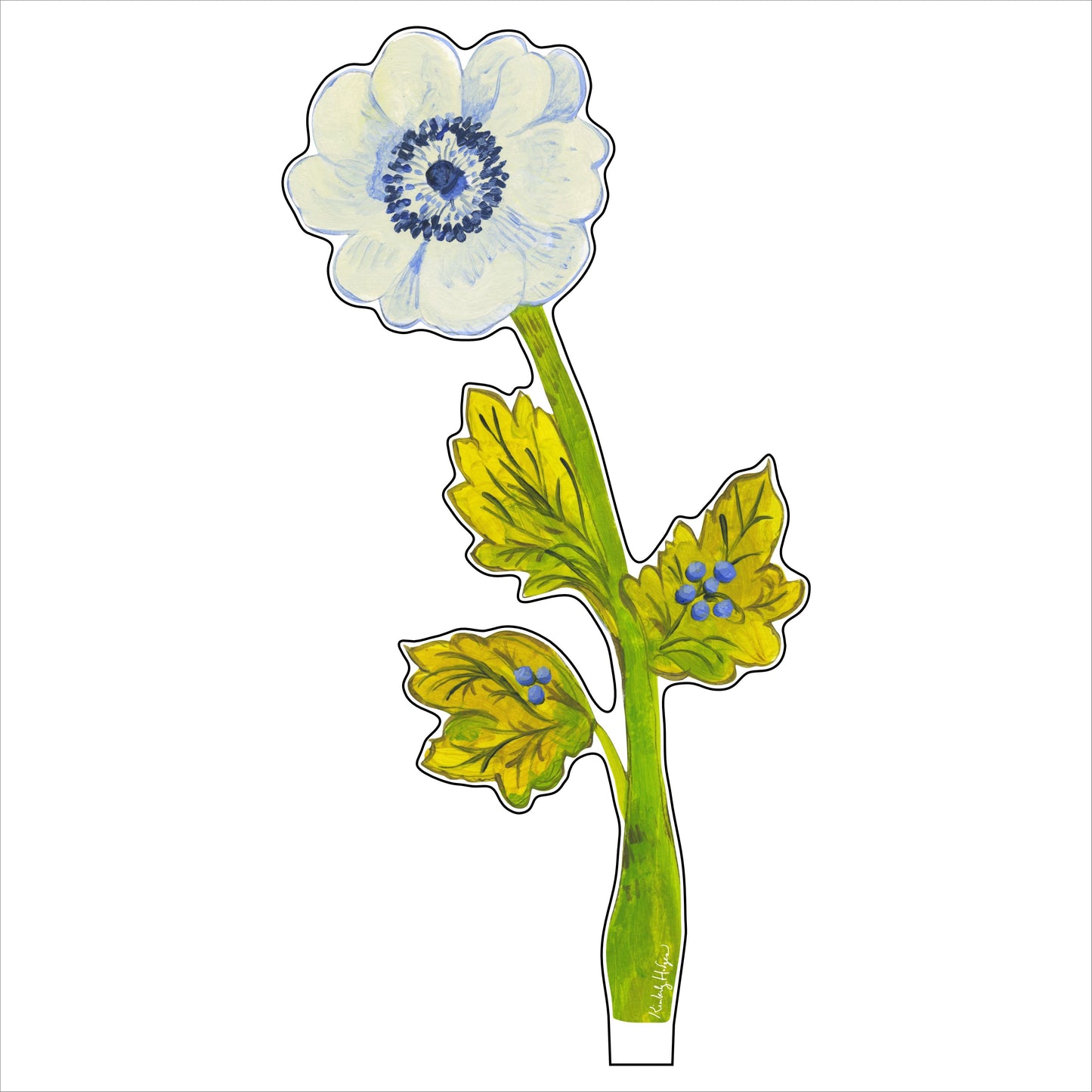 Blue Anemone | 0.25in. Acrylic Floral
