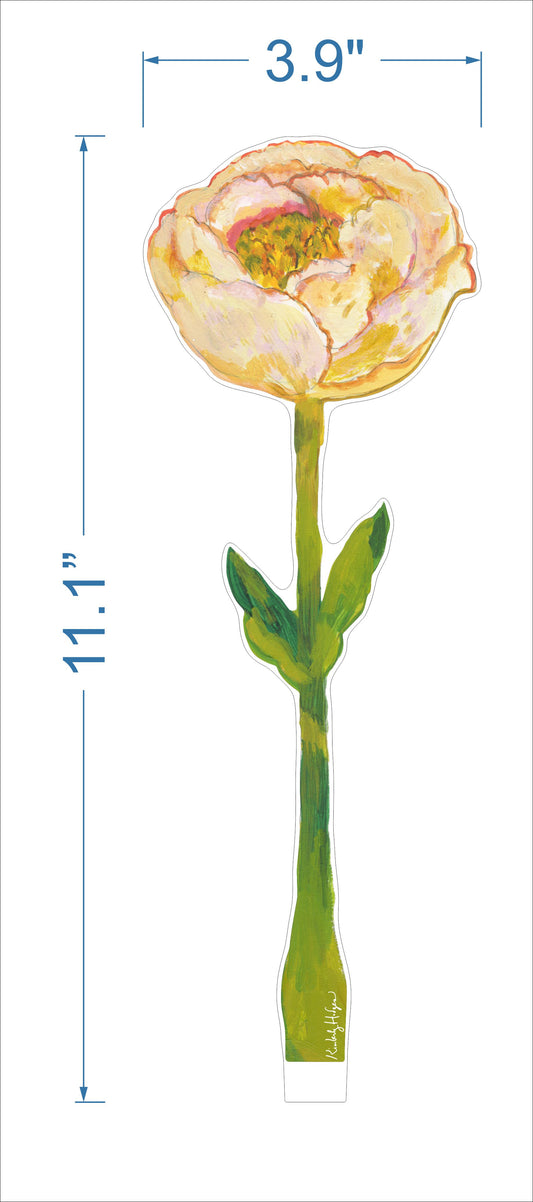 Cream Peony | 0.25in. Acrylic Floral