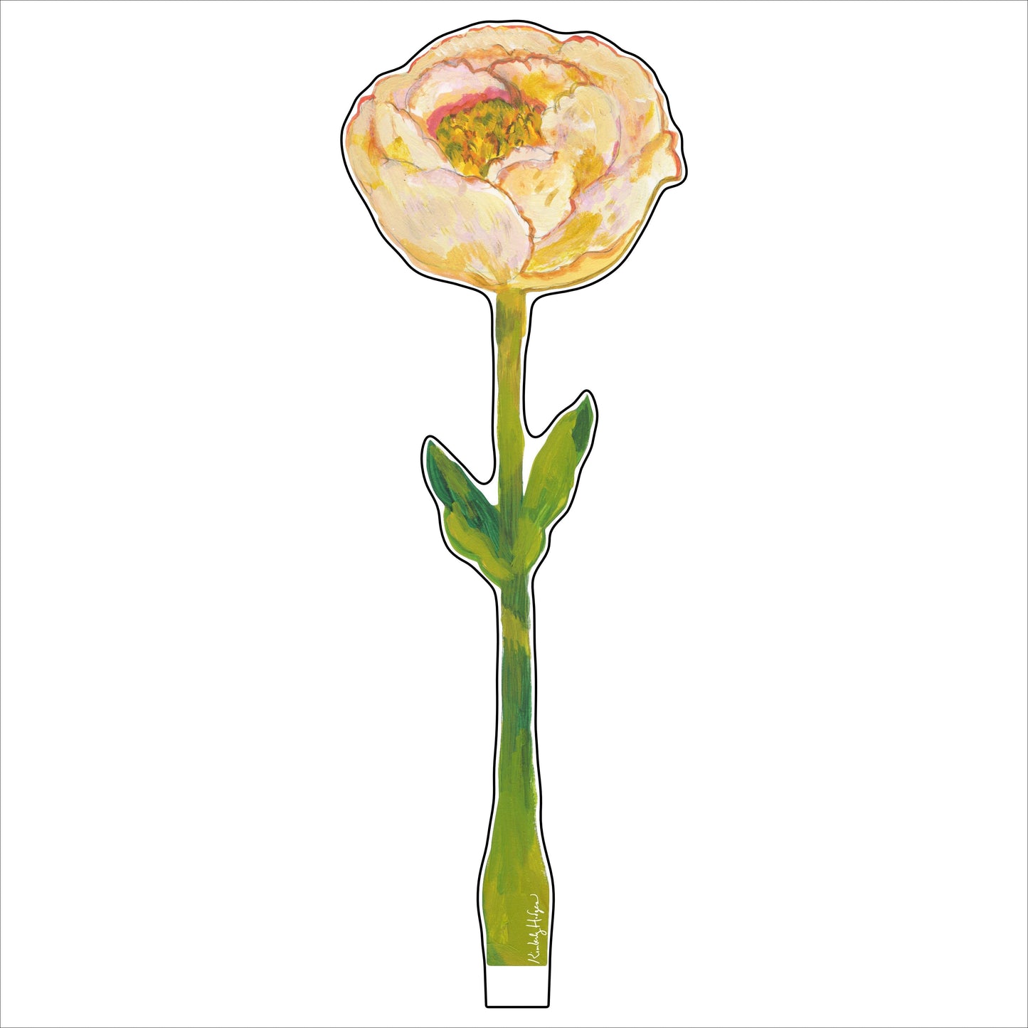 Cream Peony | 0.25in. Acrylic Floral