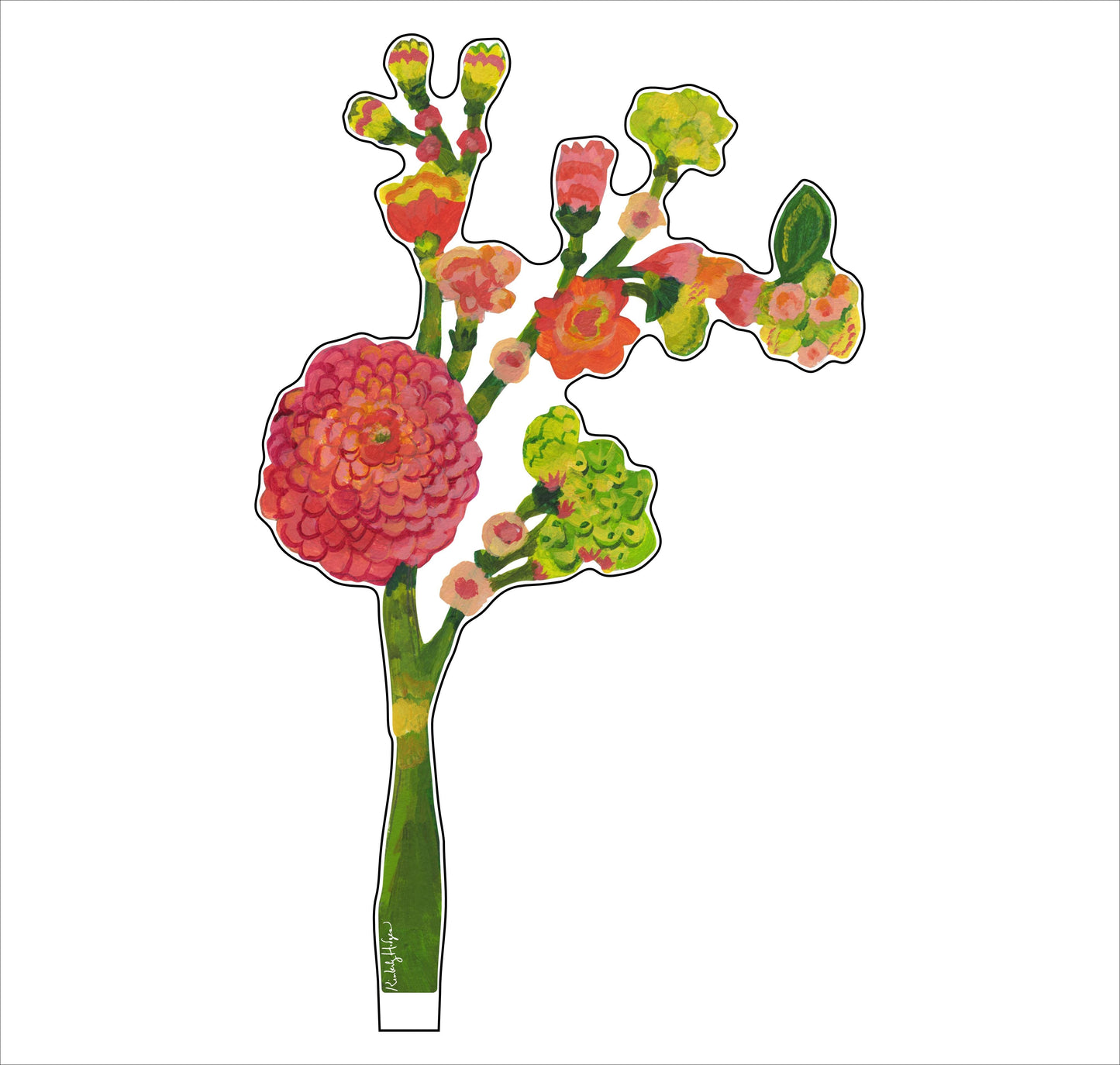 Dahlia Blossoms | 0.25in. Acrylic Floral