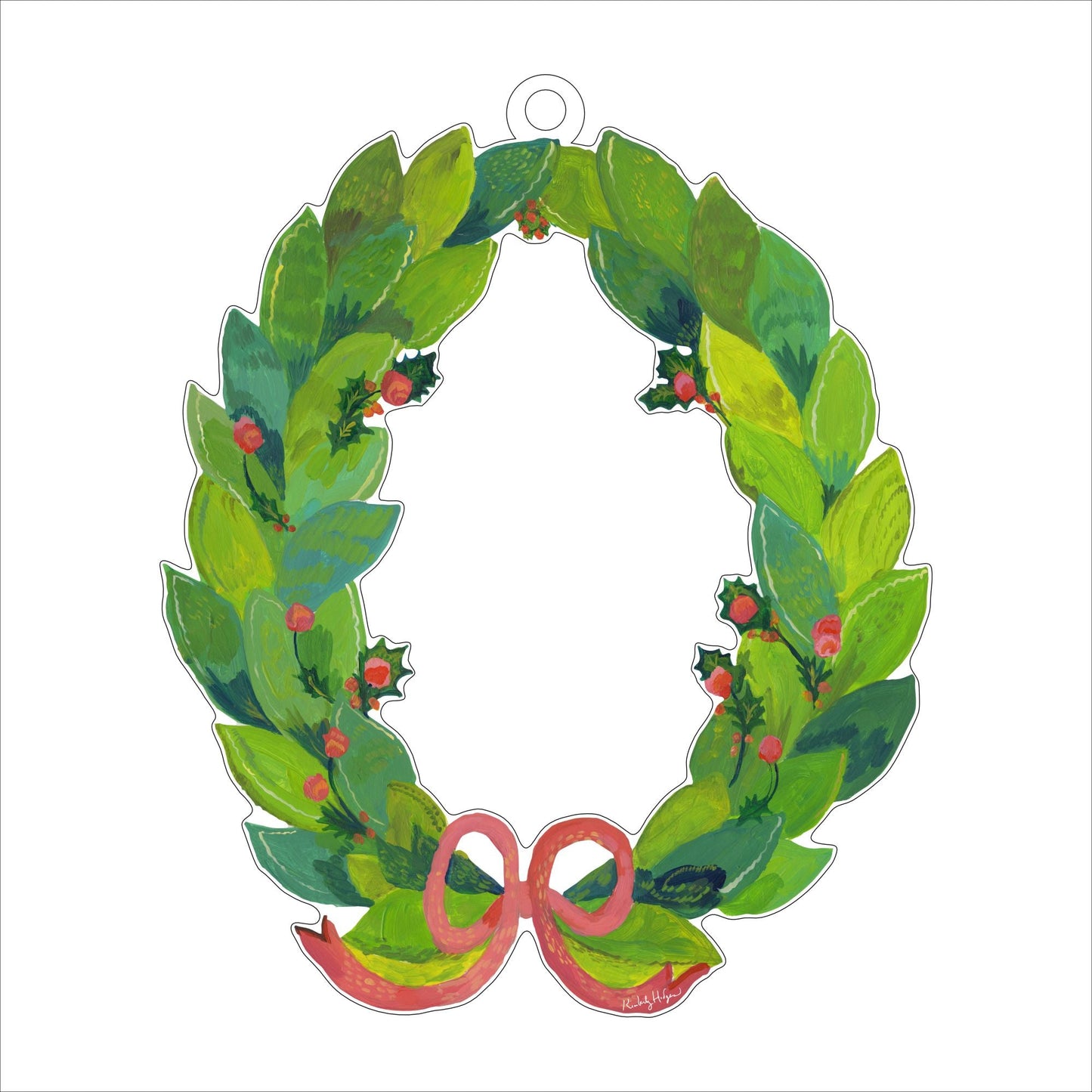 Holly Acrylic Holiday Wreath