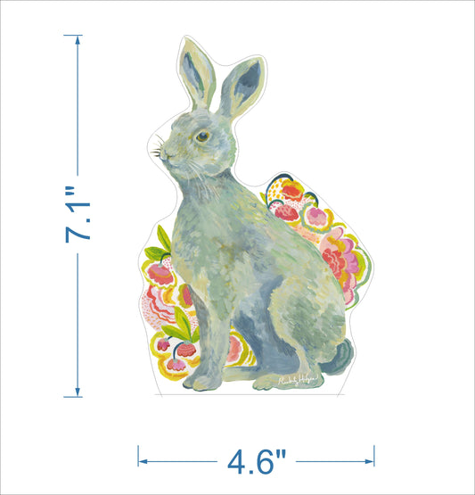 Flower Rabbit | 0.75in. Acrylic Large