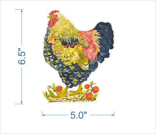 Wyandotte with Oranges | 0.75in. Acrylic Large