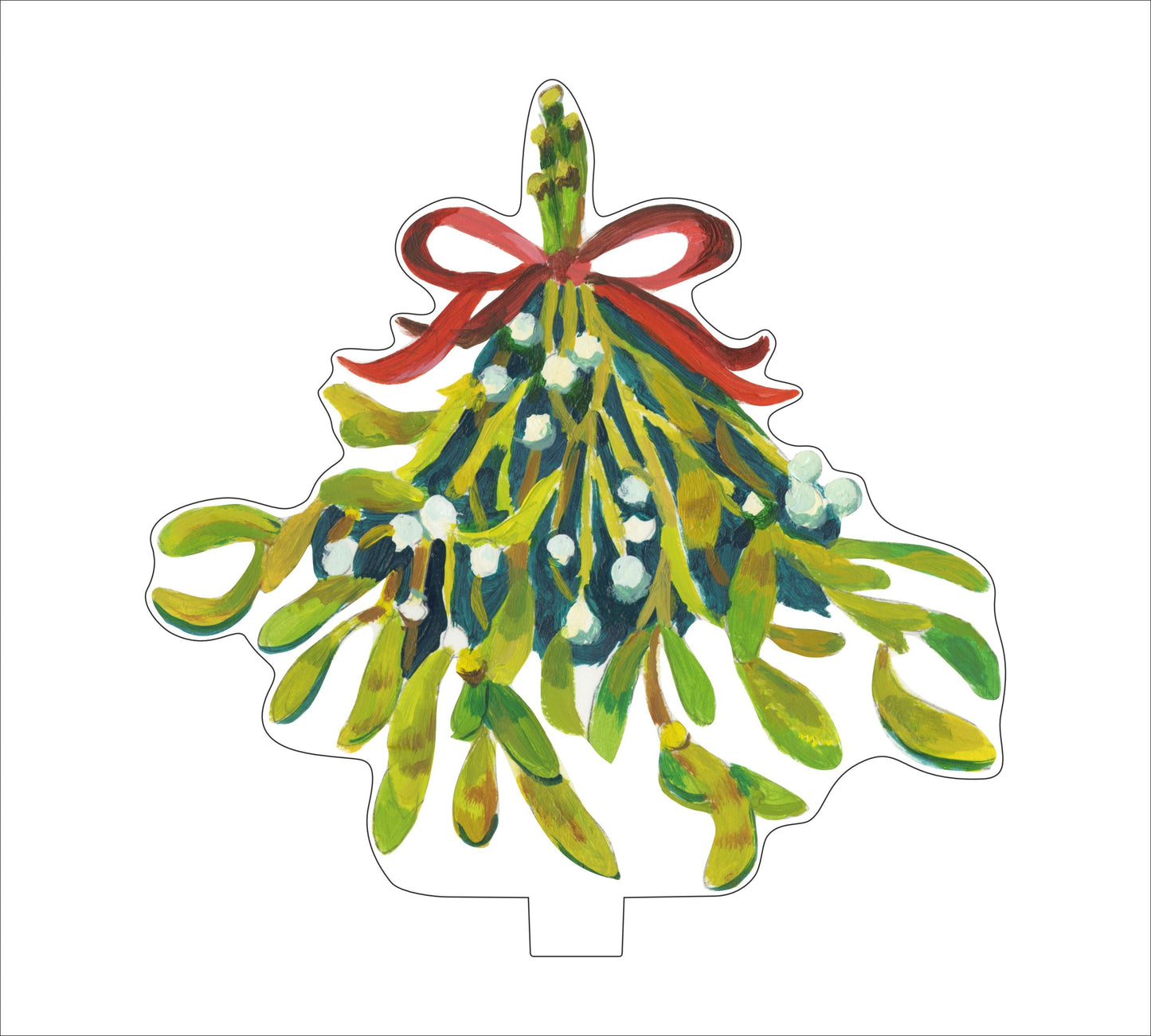 Mistletoe Acrylic Large Holiday Ornament