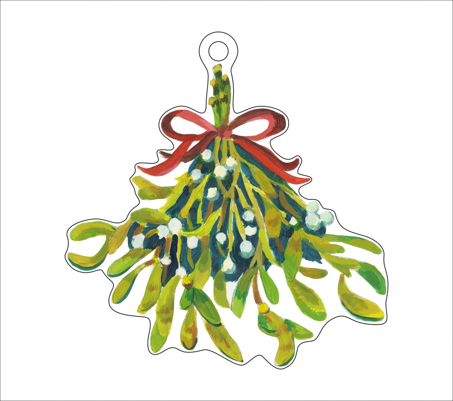 Mistletoe Acrylic Small Holiday Ornament