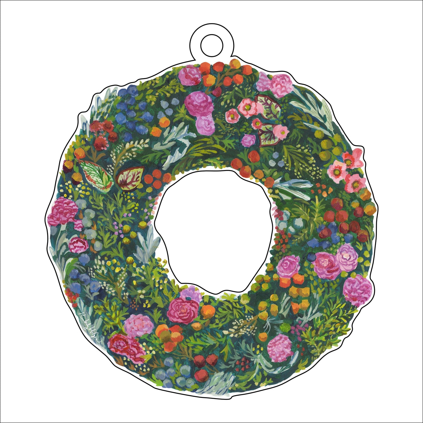 Basel Fruit Wreath Ornament KHA-165 | 0.25in. Acrylic