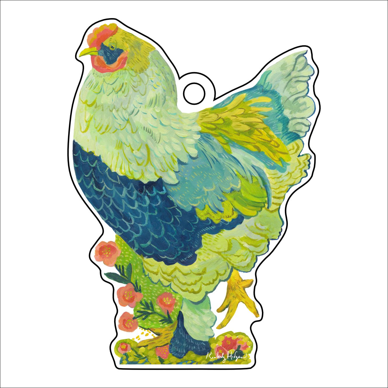 Brahma Chicken Ornament KHA-169 | 0.25in. Acrylic