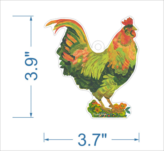 Rooster Chicken Ornament KHA-170 | 0.25in. Acrylic