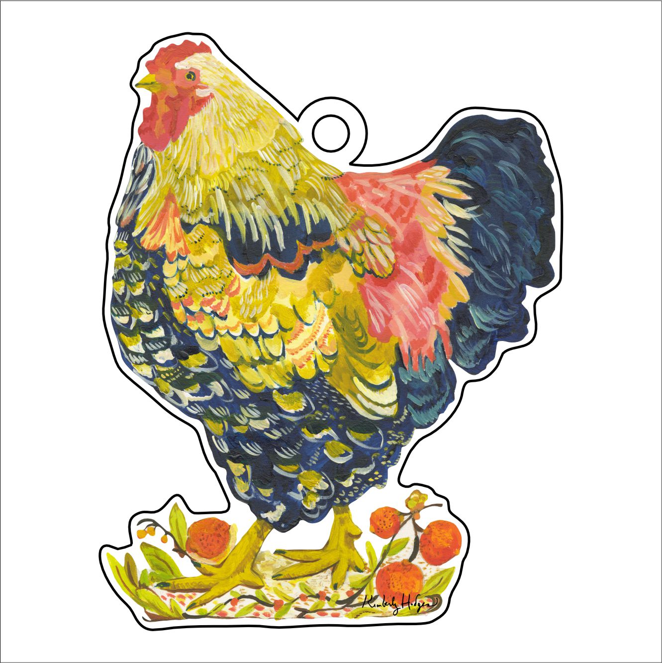 Wyandotte Chicken Acrylic Holiday Ornament