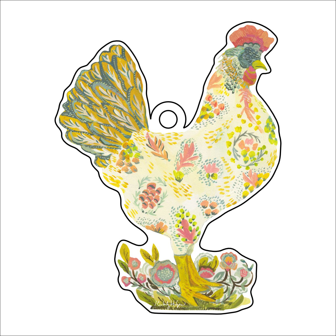 Prairie Chicken Acrylic Holiday Ornament
