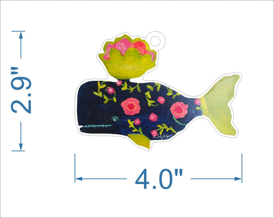 Aimee Whale Ornament KHA-177 | 0.25in. Acrylic