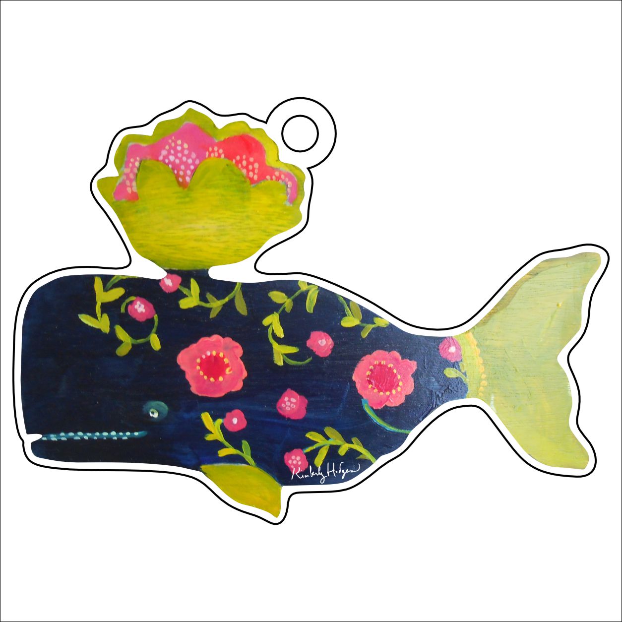 Aimee Whale Ornament KHA-177 | 0.25in. Acrylic