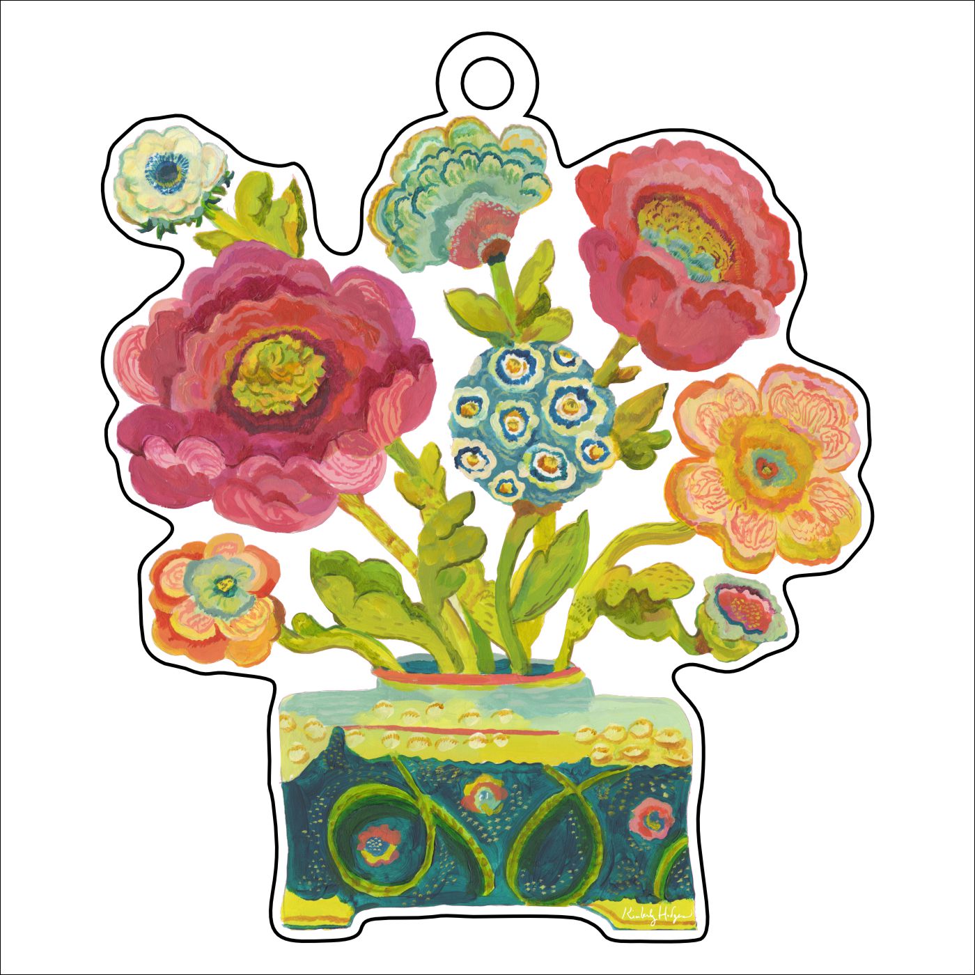 Provence Poppy II Acrylic Holiday Ornament