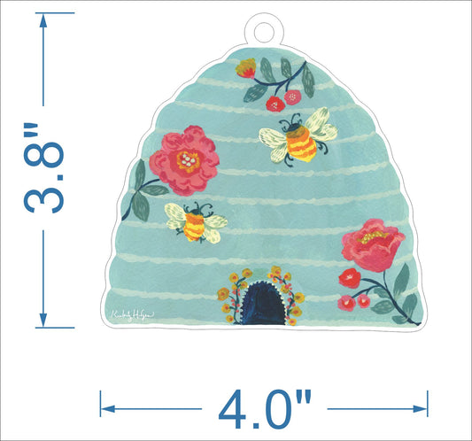 Beehive Ornament KHA-181 | 0.25in. Acrylic