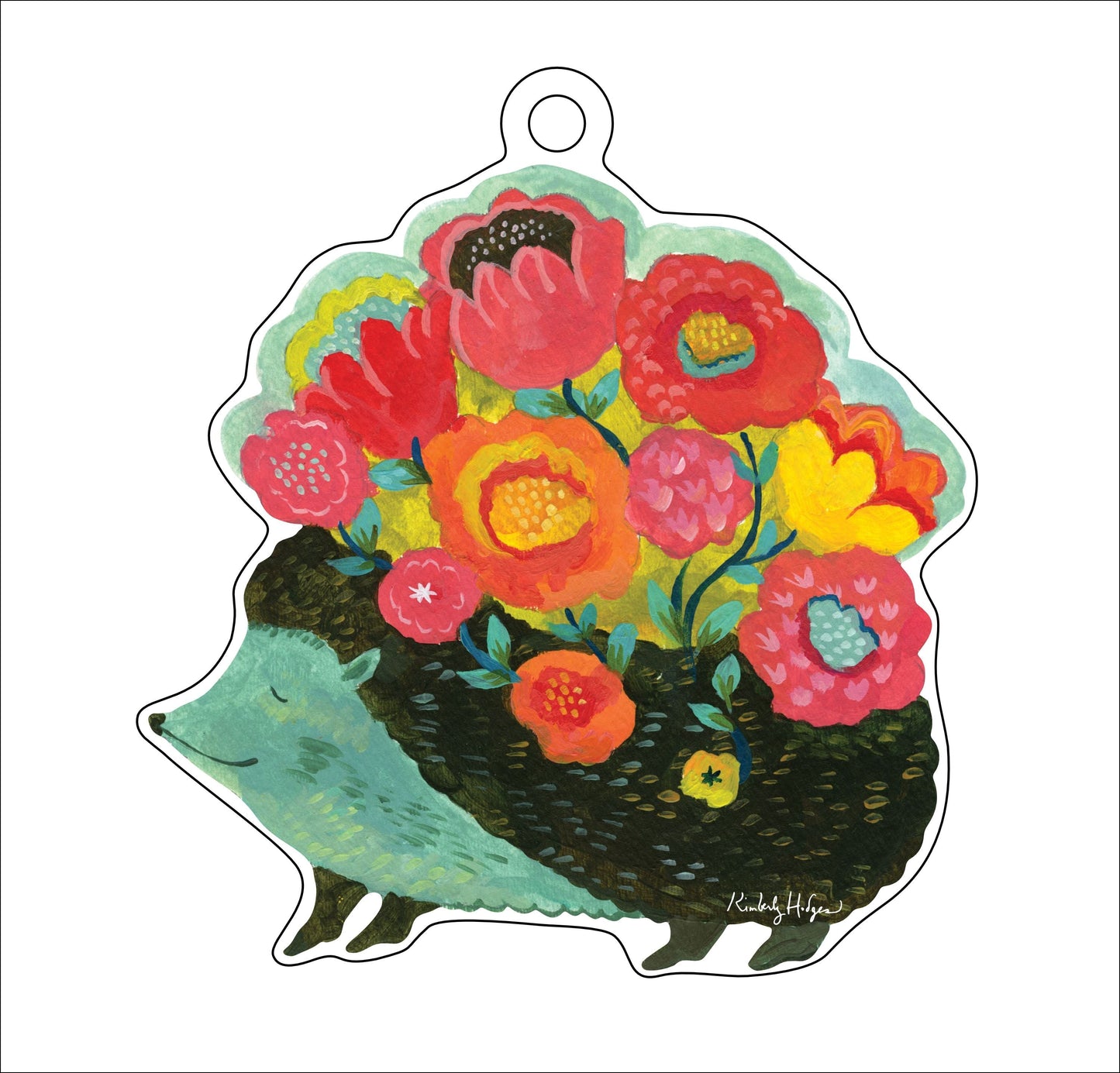 Blossoms Hedgie Ornament KHA-183 | 0.25in. Acrylic
