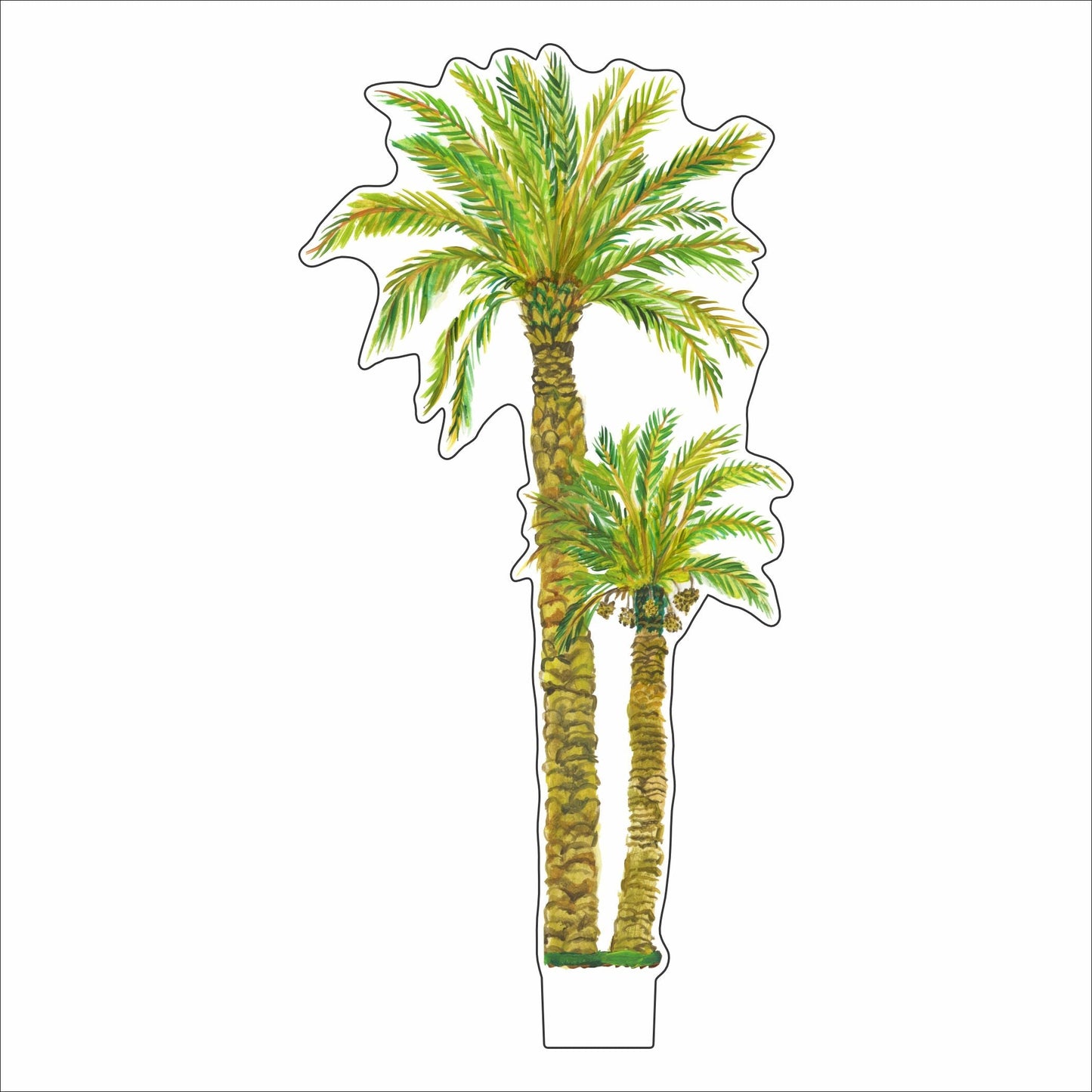 Nativity Palm Trees Mini Acrylic Décor with Stand