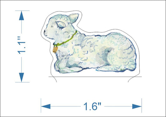 KHA-242 Nativity Sitting Lamb Mini | 0.50 Acrylic