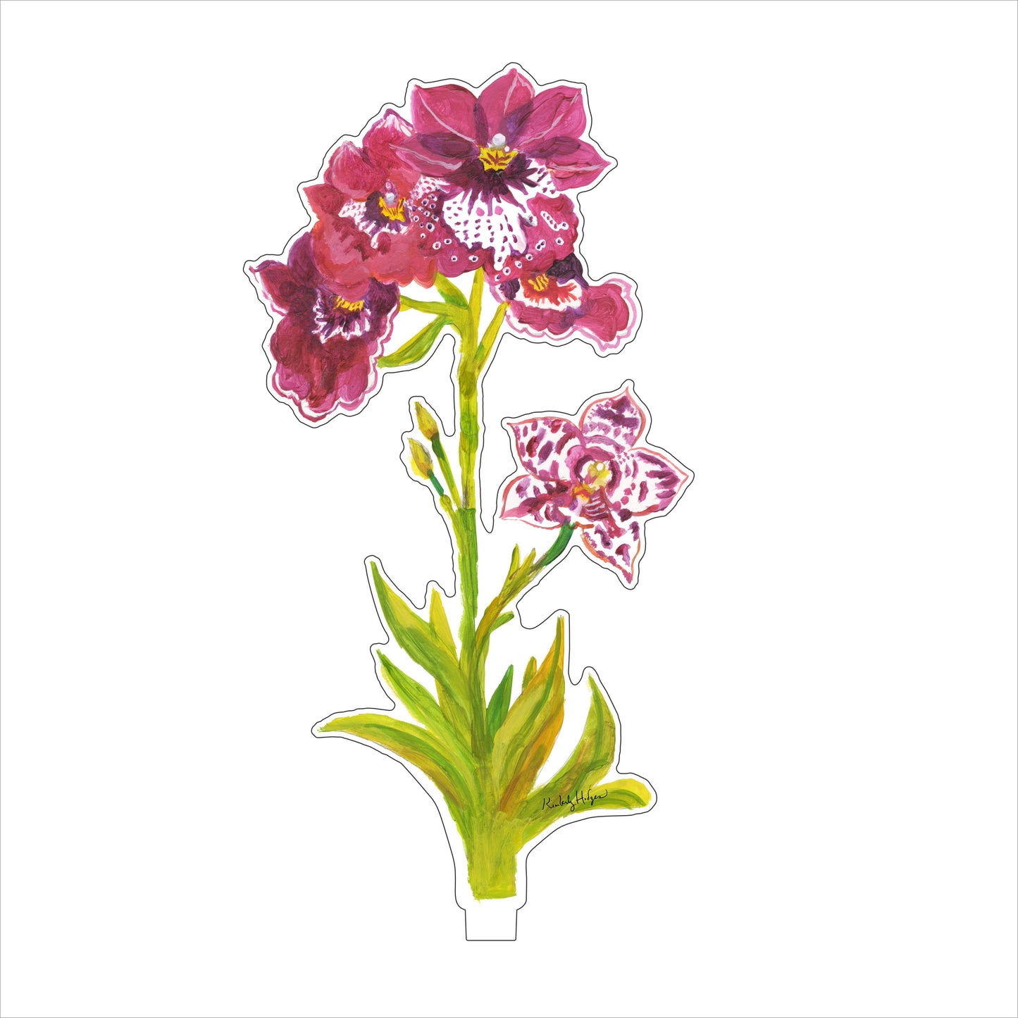 Pansy Orchid | 0.25in. Acrylic Floral