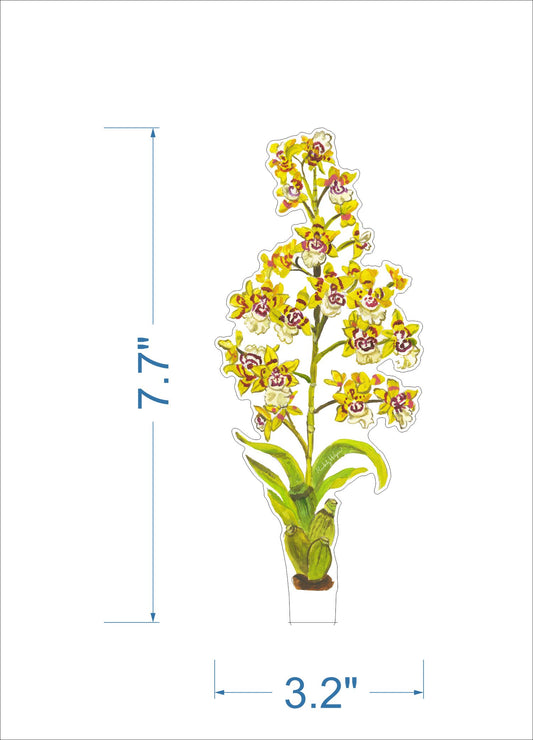 Yellow King Orchid | 0.25in. Acrylic Floral