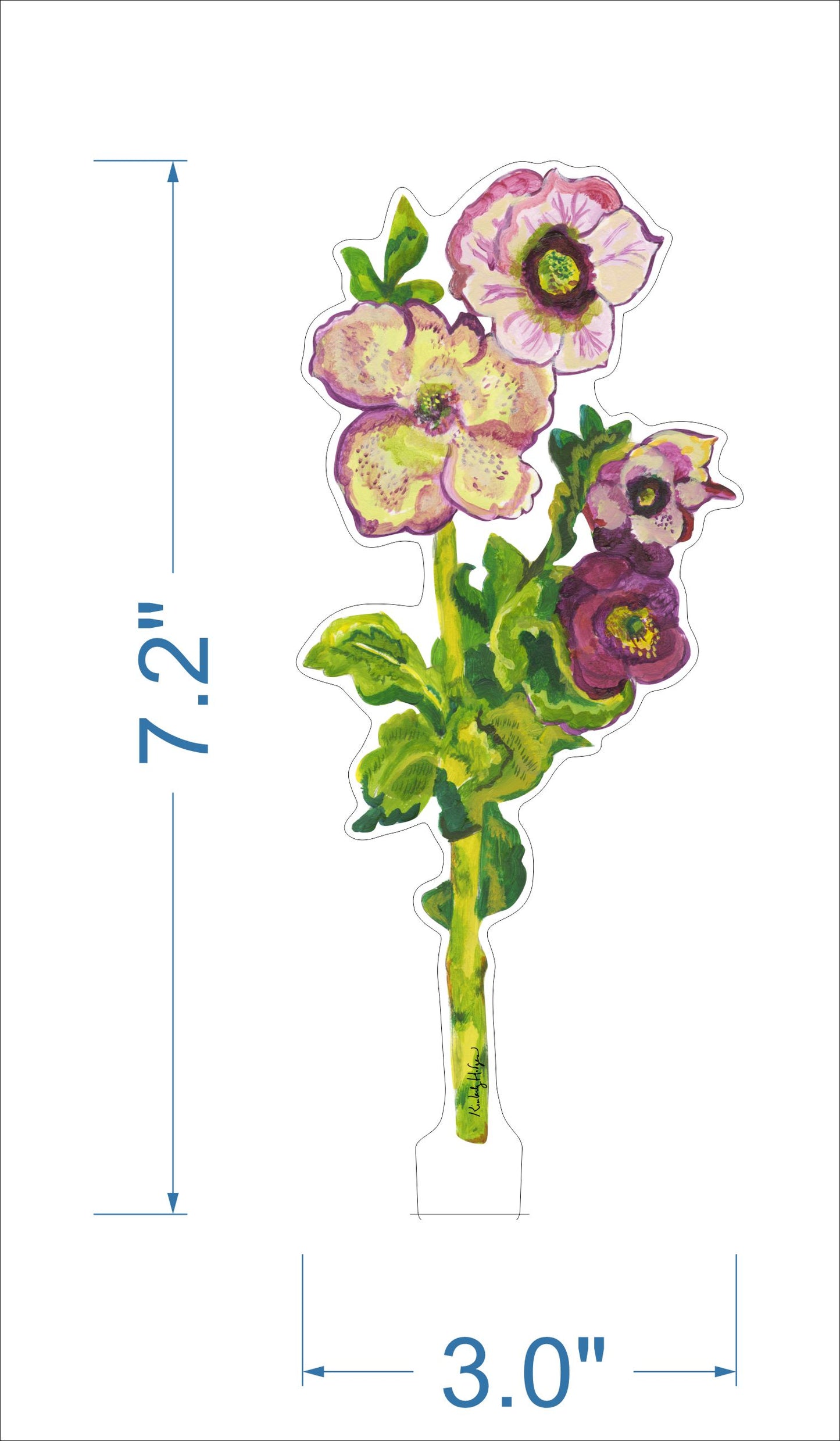 Hellebore Flower | 0.25in. Acrylic Floral