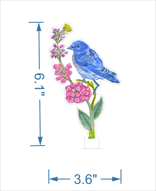 Bluebird of Happiness | 0.25in. Acrylic Floral