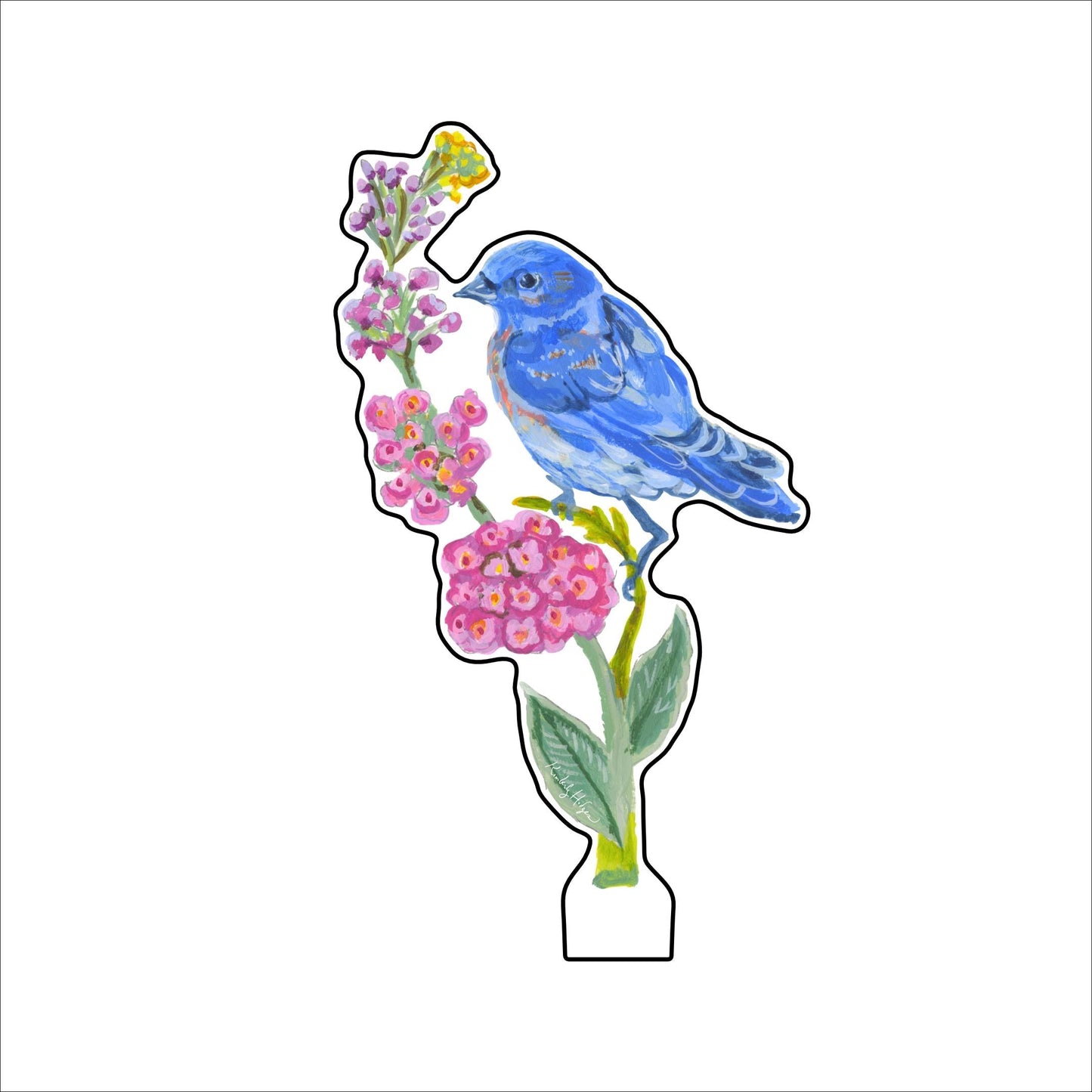 Bluebird of Happiness | 0.25in. Acrylic Floral