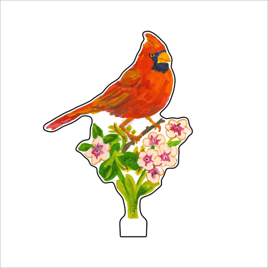 Spring Cardinal | 0.25in. Acrylic Floral