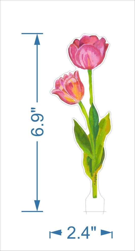 Pink Tulips | 0.25in. Acrylic Floral