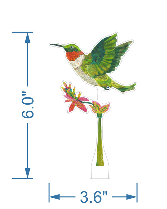 Hummingbird | 0.25in. Acrylic Floral