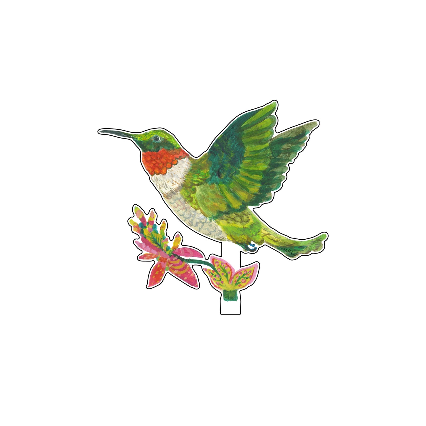 Hummingbird | 0.25in. Acrylic Floral