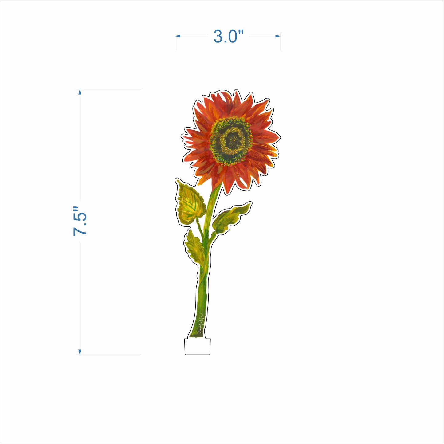 Moulin Rouge Sunflower | 0.25in. Acrylic Floral