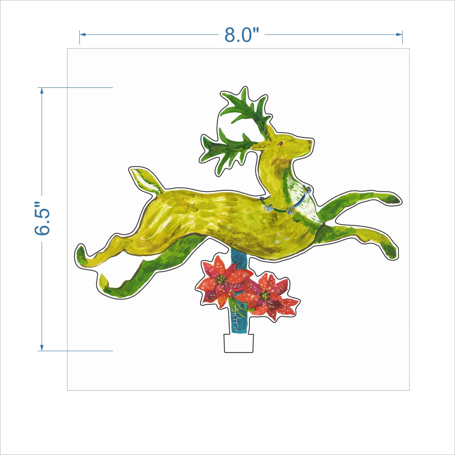 Leaping Stag | 0.25in. Acrylic Floral
