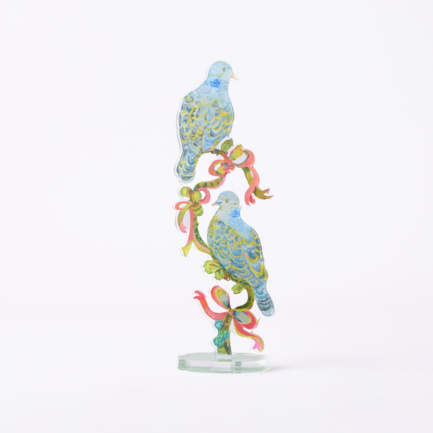 Two Turtle Doves | 0.25in. Acrylic Floral