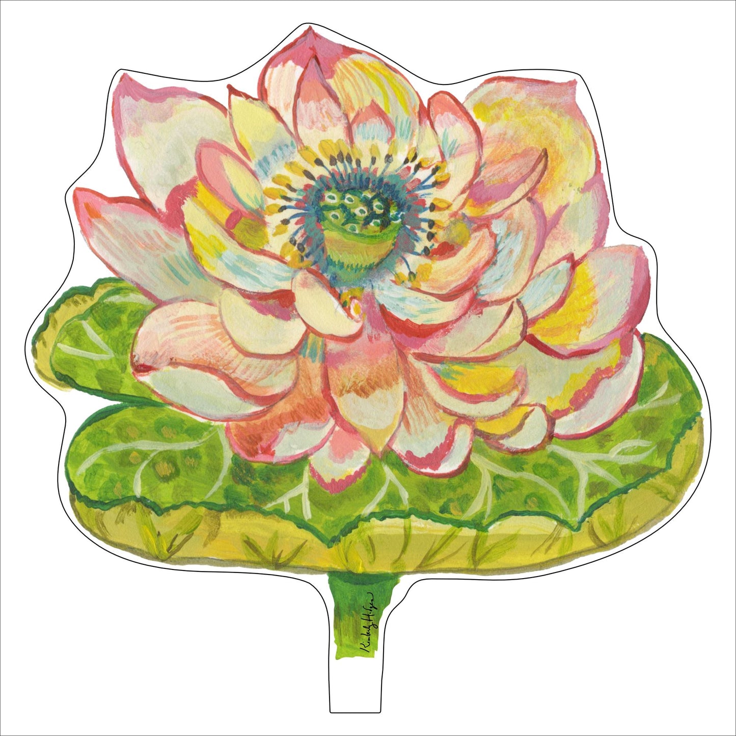 Lotus Flower | 0.25in. Acrylic Floral