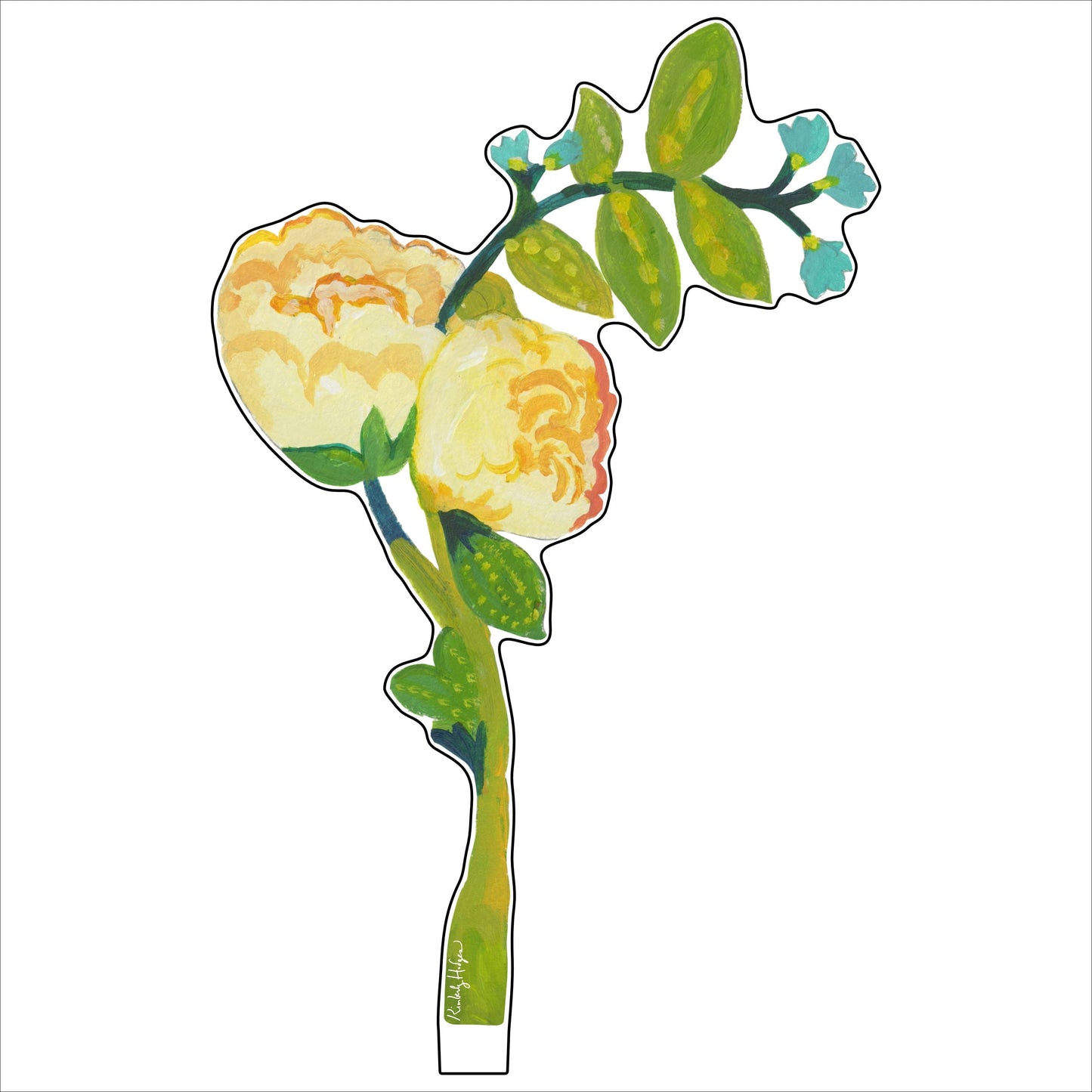 Peach Blossoms | 0.25in. Acrylic Floral