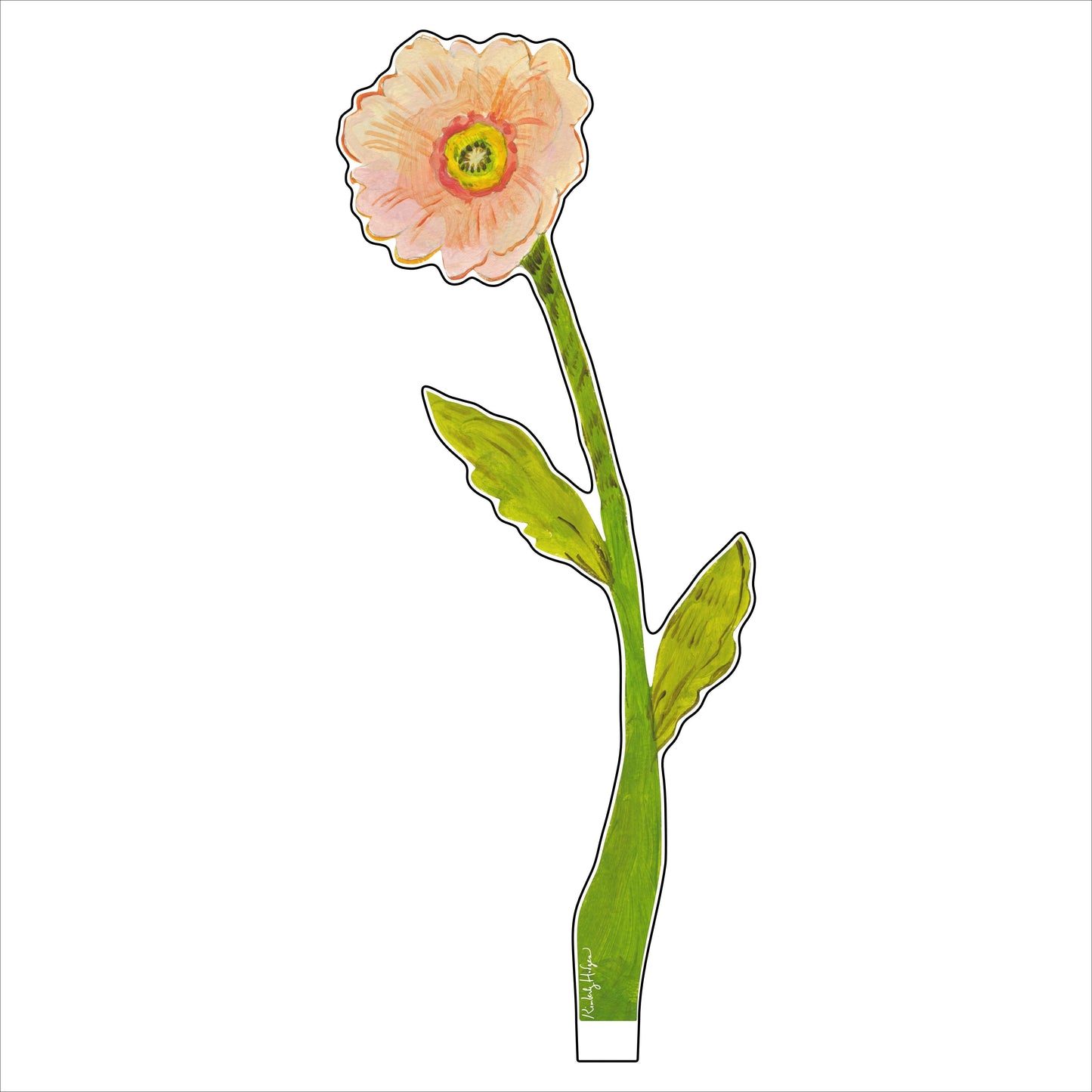 Peach Iceland Poppy | 0.25in. Acrylic Floral