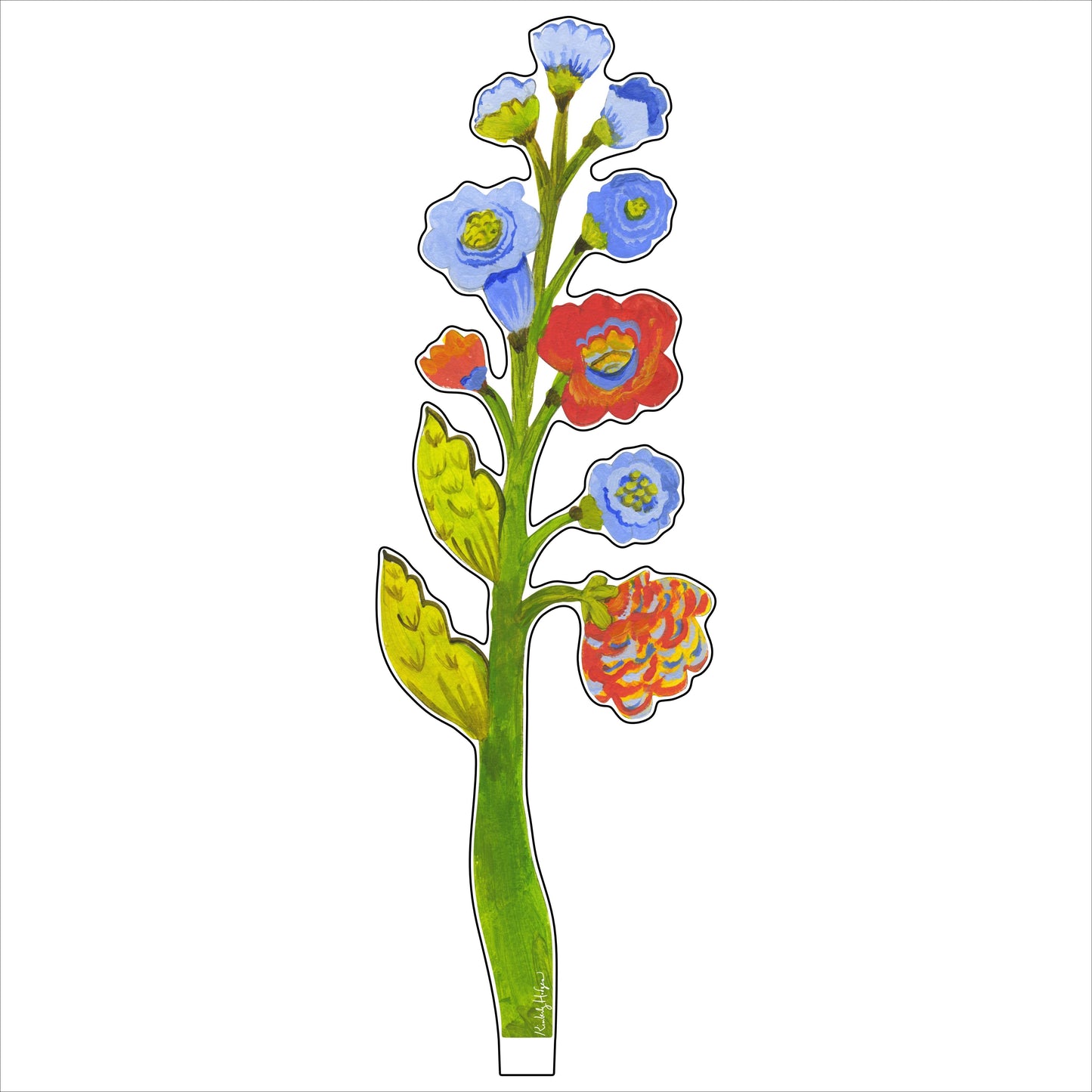 Periwinkle Blossoms | 1/4"in. Acrylic Floral