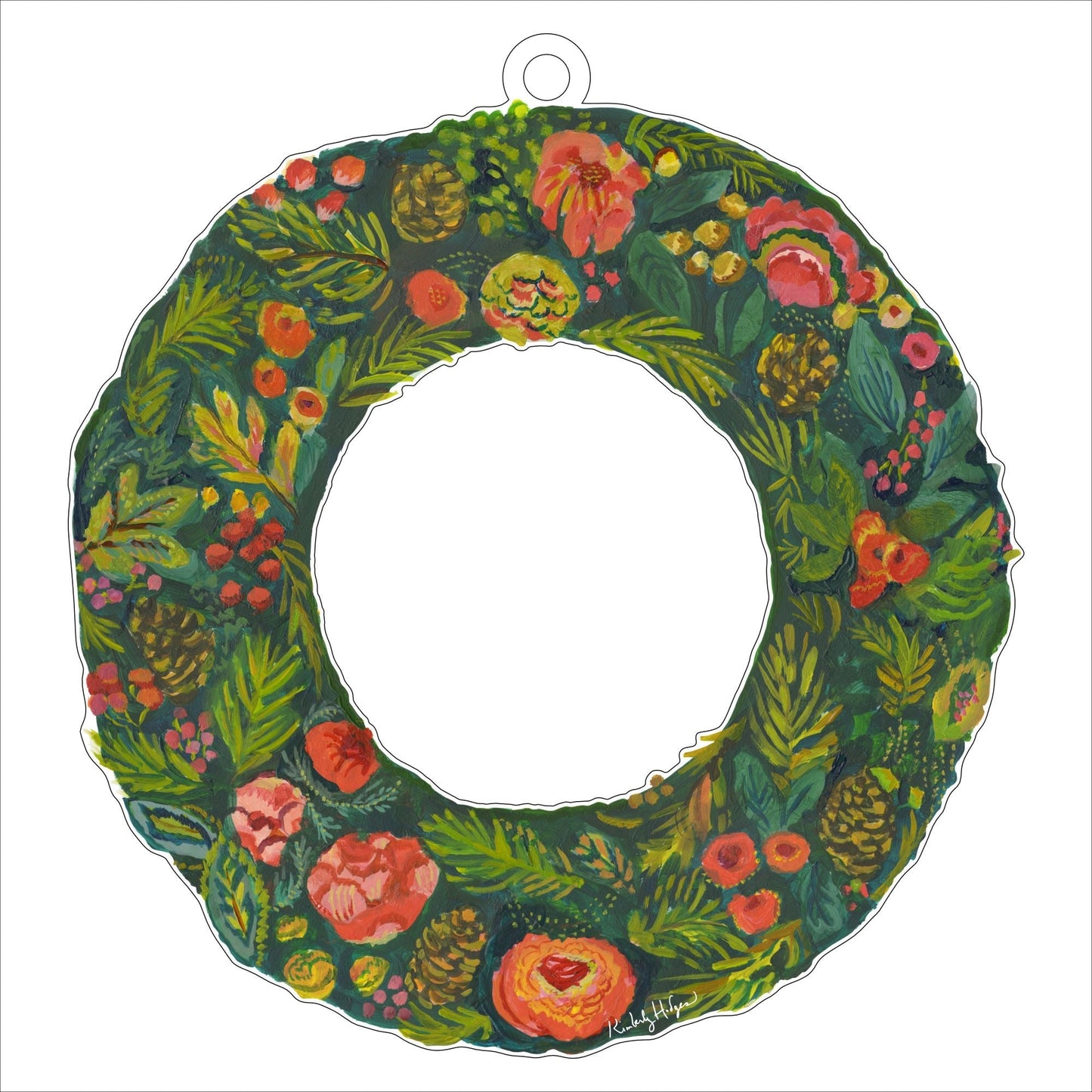 Pinecone Acrylic Holiday Wreath