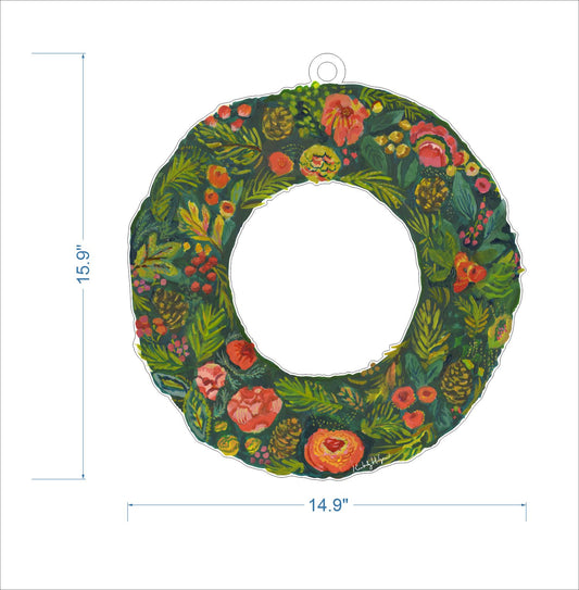 Pinecone Acrylic Holiday Wreath