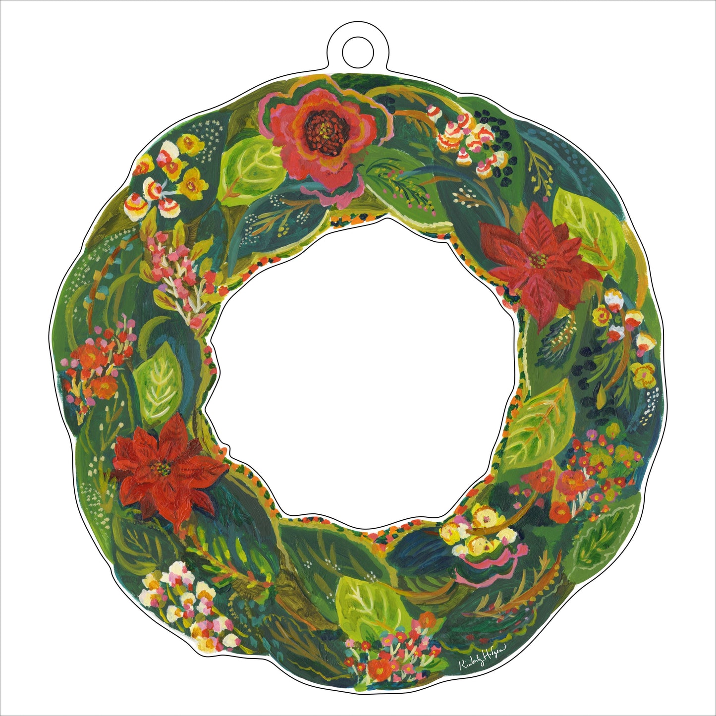 Poinsettia Wreath LG KHA-190 | 0.25in. Acrylic