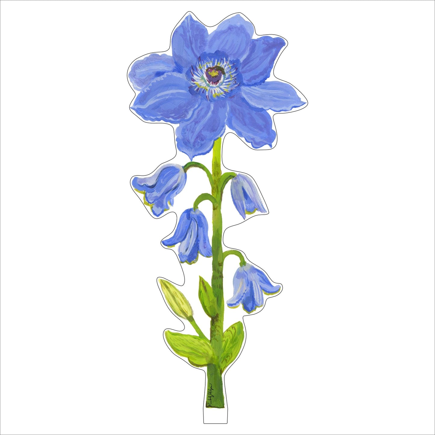 Purple Clemetis LG | 0.25in. Acrylic | Single