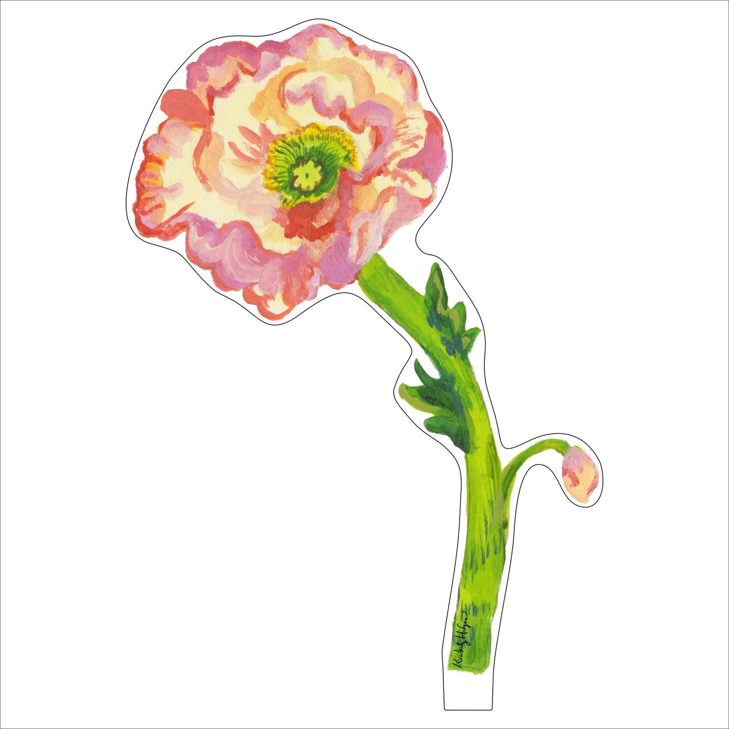 Small Iceland Poppy SM | 0.25in. Acrylic | Single