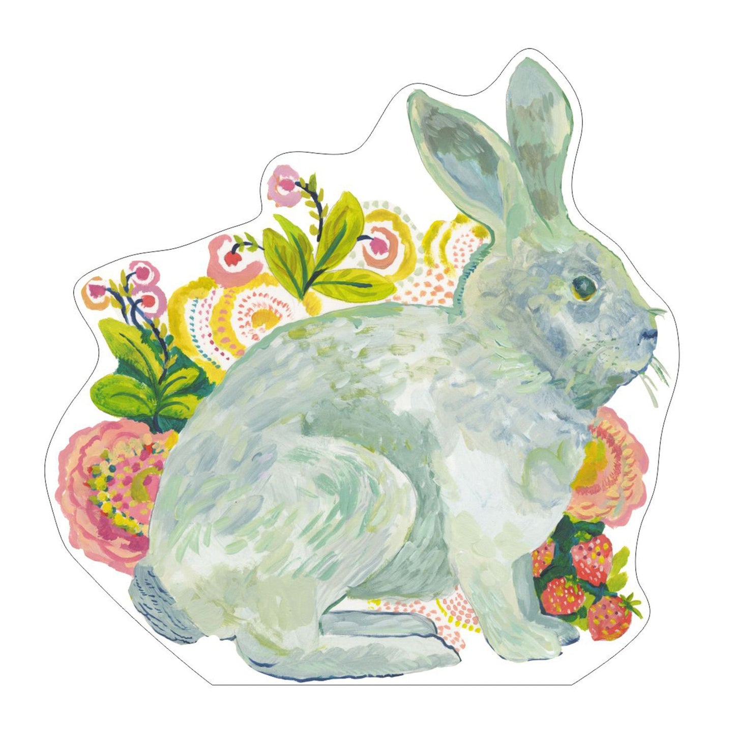 Strawberry Rabbit Acrylic Cutout Shelfie 0.75 inch Wholesale