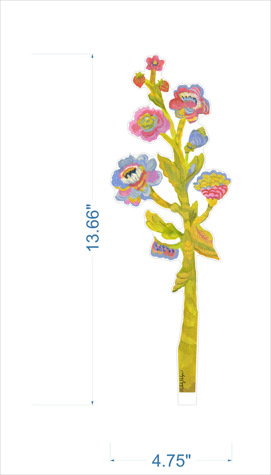 Strawberry Stalk- Acrylic Flower by Kimberly Hodges - Shelf Decor