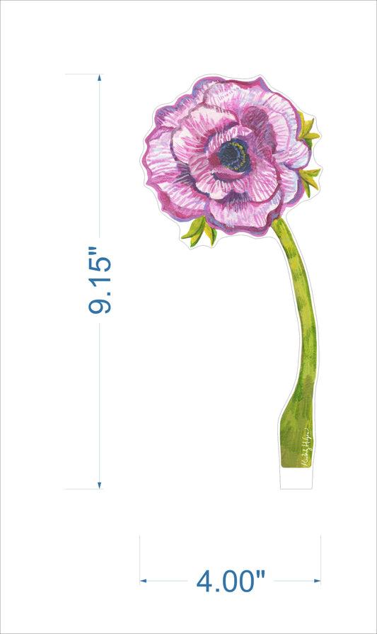 Striped Anemone | 0.25in. Acrylic Floral
