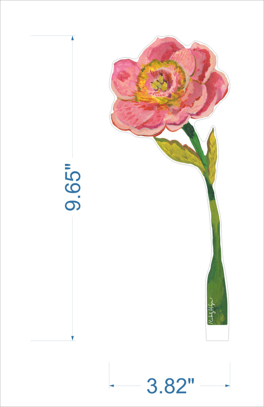 Sweet Pink Peony | 0.25in. Acrylic Floral