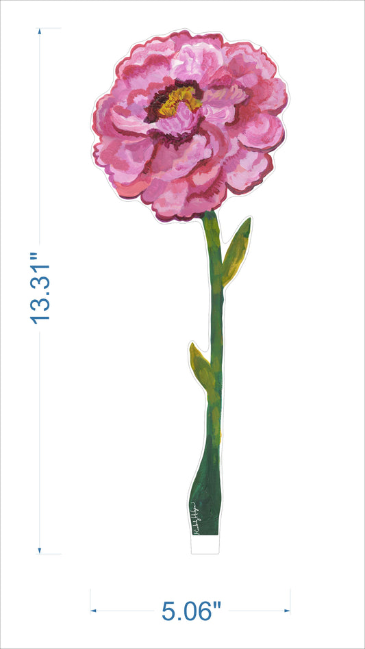 Tall Magenta Peony | 0.25in. Acrylic Floral